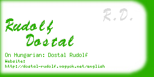 rudolf dostal business card